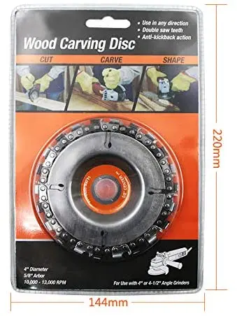 Woodworking saw Multi-function Woodworking Chain Plate 4 inch Grinder Disc Wood Carving Disc