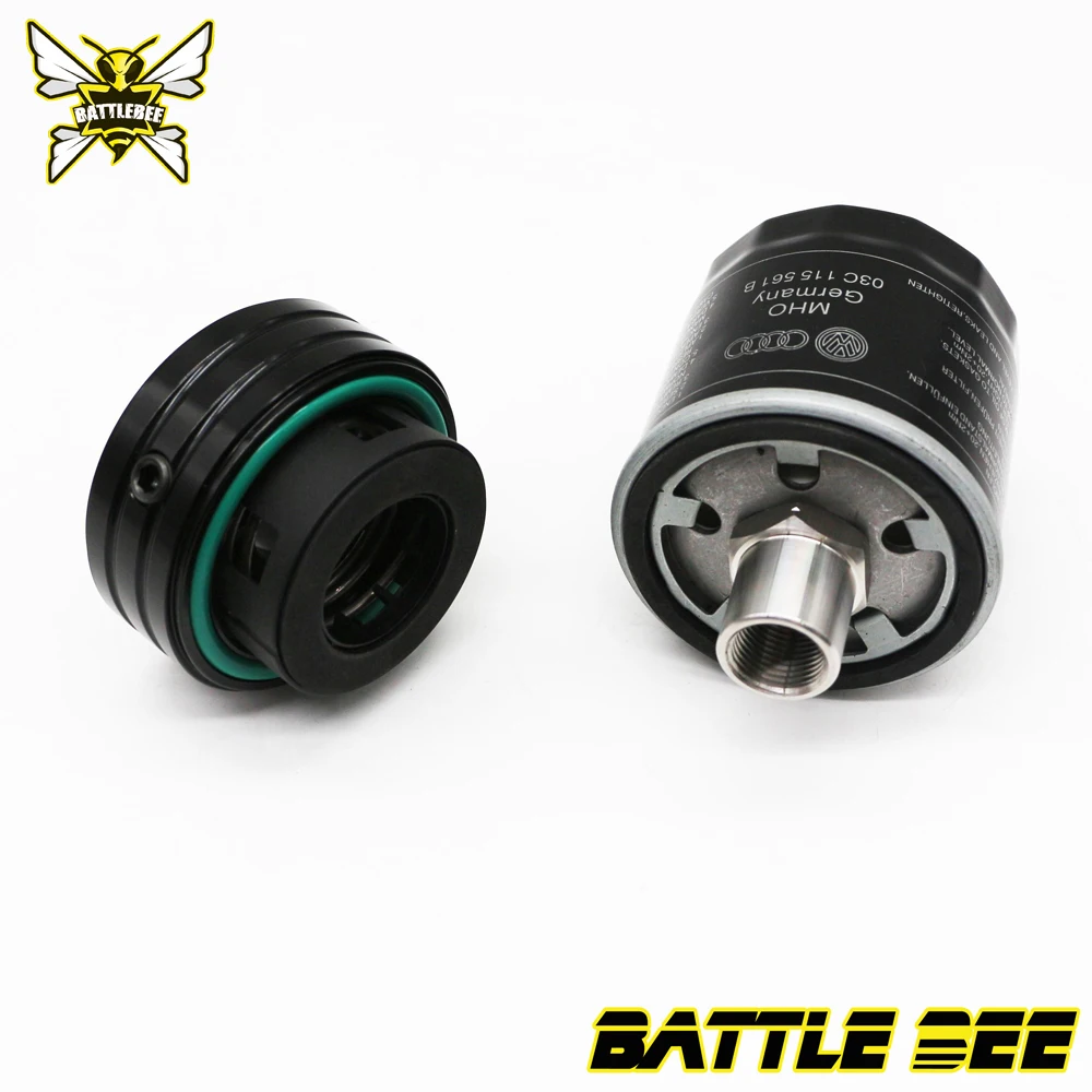 Battle bee VAG EA111 Sandwich Oil-Filter Adapter Oil temp oil pressure gauge sensor Plate for Volkswagen audi BB-UOA-003-EA111