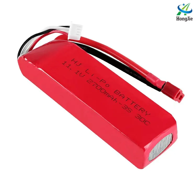 مصنع دبوس 11.1 فولت 2700 مللي أمبير بطارية ليثيوم دولاب الموازنة FT012 قارب التحكم عن بعد قارب سريع قدرة عالية 30 ج 3 ثانية بطارية