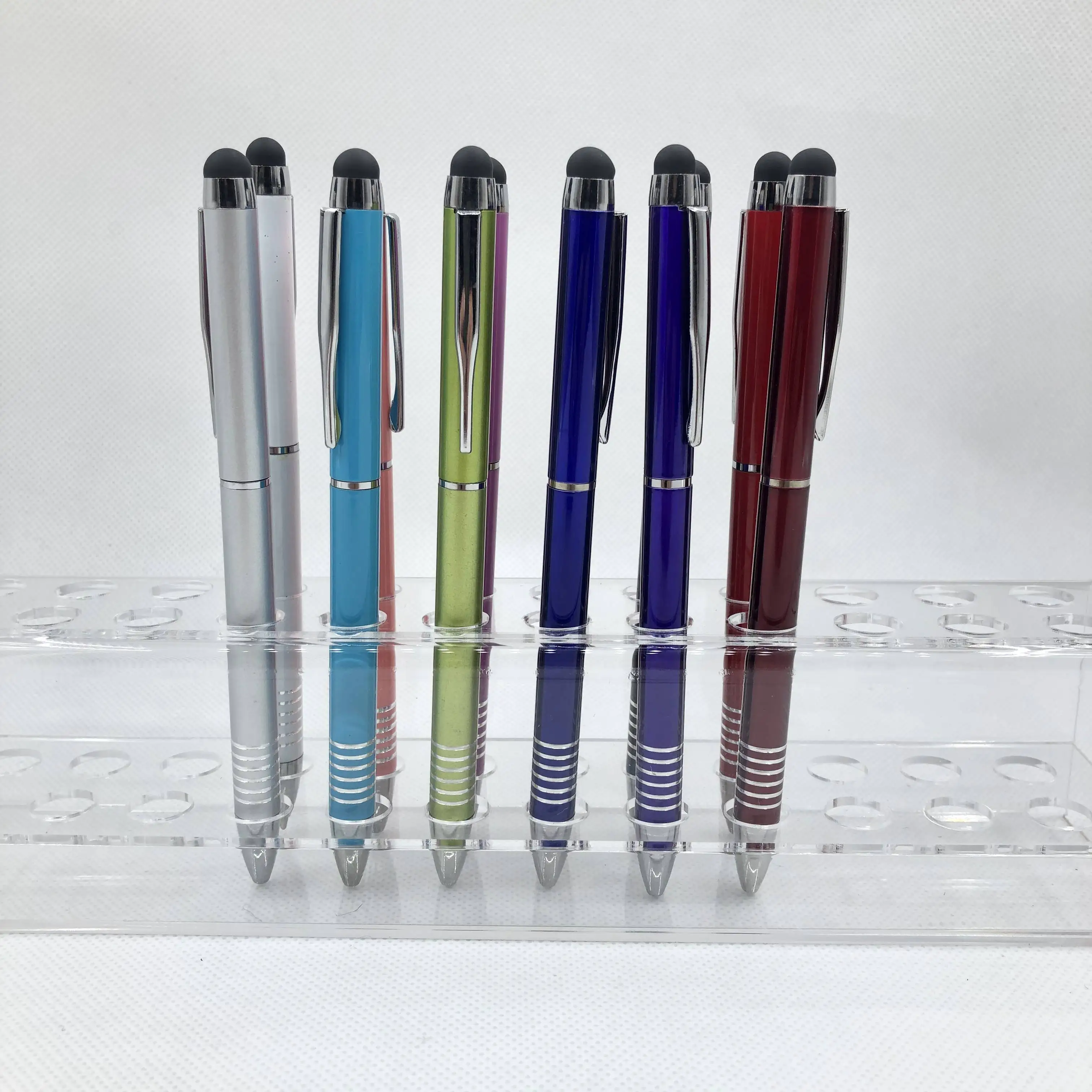 Wholesale business metal pen with stylus print personal logo name