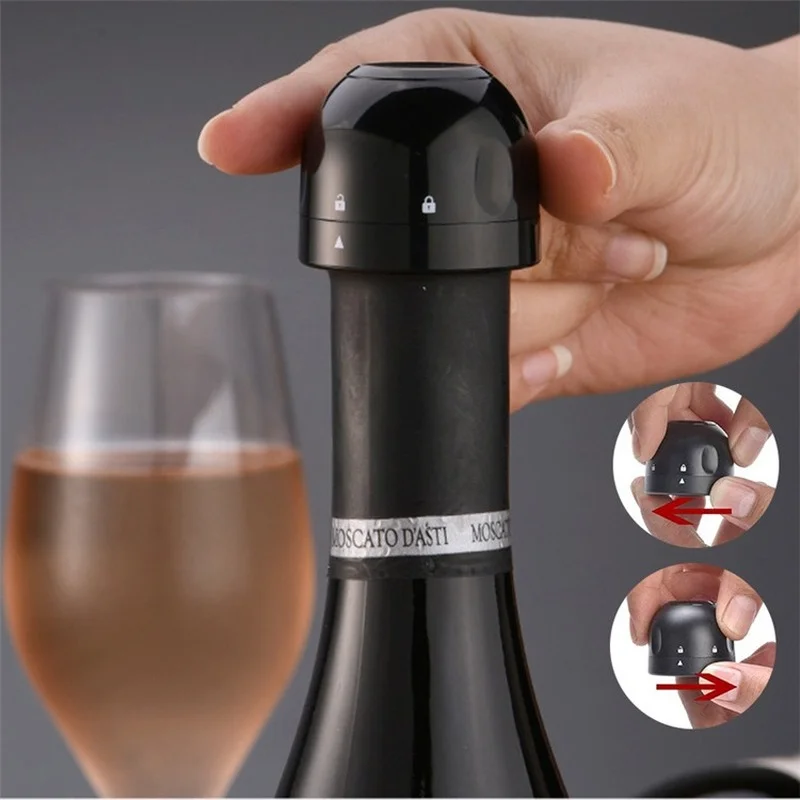 Vacuum Wine Stopper Leak-proof Sealing Wine Bottle Cap Vacuum Retain Freshness Champagne Stopper Home Bar Accessories