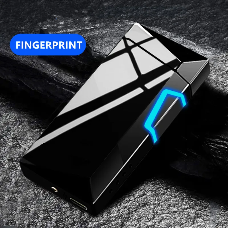 JOBON  Metal Flameless  Torch  Windproof Lighter Double Arc   Pulse Dice play screem Ligthers fingerprint Smoking lighter