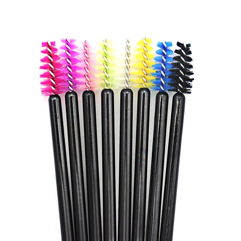 50pcs Descartável Mini Pestana Escova Mascara Wand Aplicador Sobrancelha Pente Microbrush Maquiagem Escova Para Lash Extension Supplies