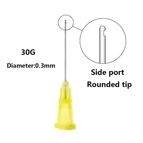 Imagen 2 del producto Punta de aguja de irrigación Endo Dental, 100 Uds., 25G/27G/30GA 30G, agujero lateral cerrado, jeringa Endo, punta de aguja de lavado de conducto radicular