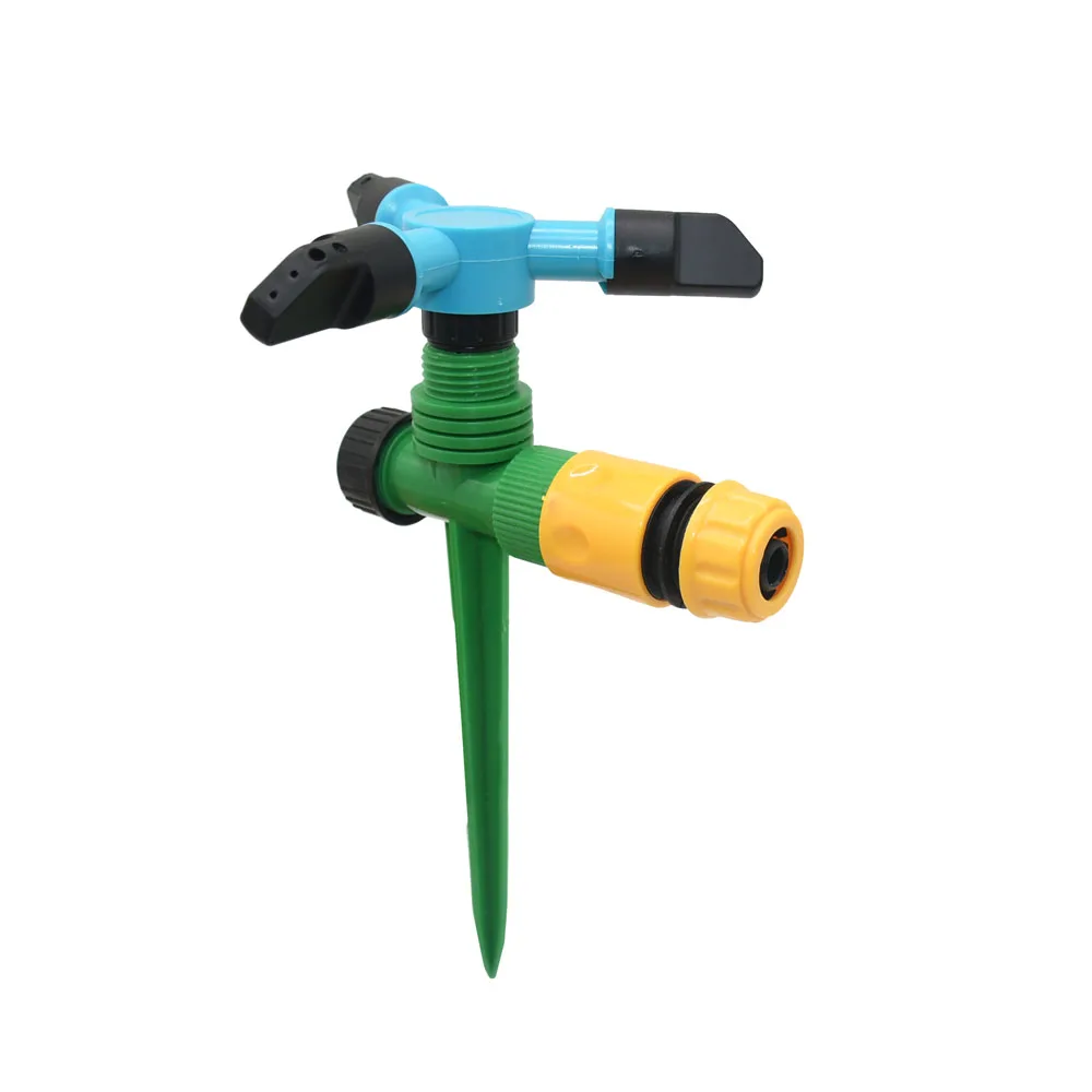 Automatic Rotating Lawn Sprinklers With support 360 Degree Rotating Water Sprinkler 3 Arms Nozzles garden Irrigation tool