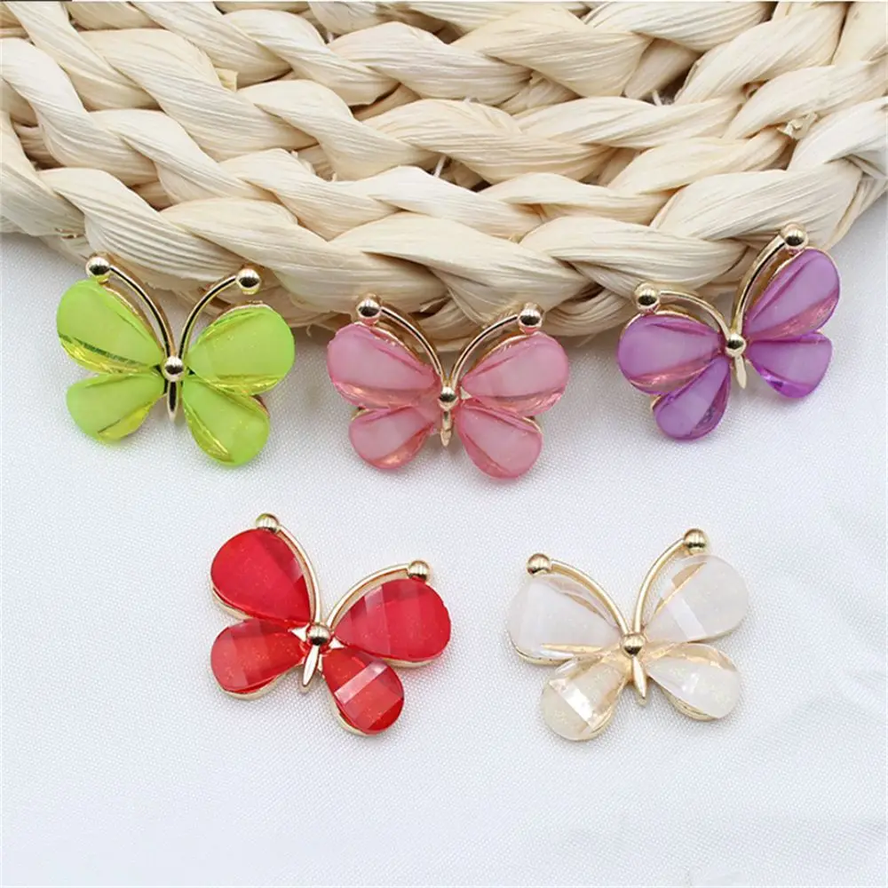 10pcs buckle butterfly Alloy Stained Glass jewelry accessories Metal Buttons costume decoration