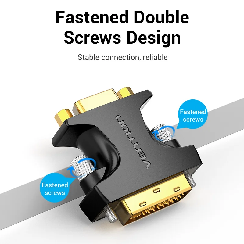 Vention DVI إلى VAG محول ثنائي الاتجاه محول DVI 24 + 5 ذكر إلى VGA أنثى كابلات الموصلات للكمبيوتر HDTV العارض