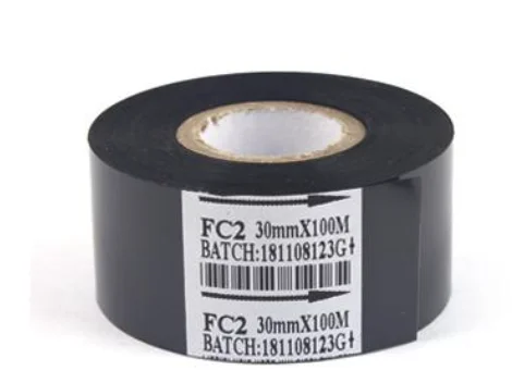 25mm 30mm 35mm FC2 FC2-A black ribbon for date print code machine hot stamp Thermal transfer ribbon packaging machine