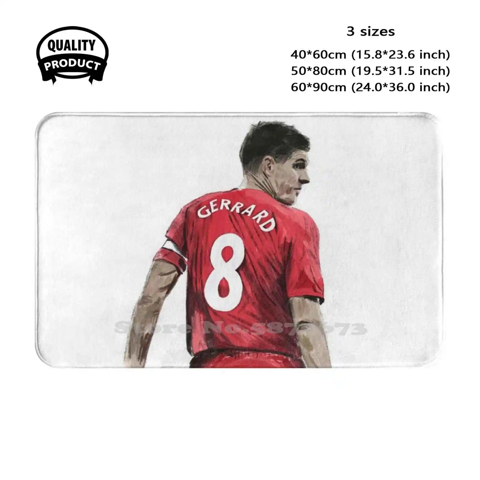 Steven Gerrard Malerei Weiches Kissen Home Teppich Fußmatte Auto Teppich Fc Anfield Road L4 Scouser The Reds Rangers Legend Stevie G