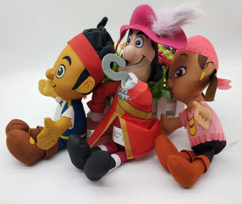 Officia Captain Hook  Jake and The Neverland Pirates Plush doll toy 3pcs