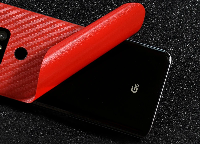 3D Carbon Fiber Skins Film Wrap Skin Phone Back Paste Sticker For LG G8 ThinQ V30 V35 V40 V50 ThinQ G6 G7 Q Stylus+ Film Sticker