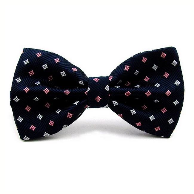 Butterfly Various Multicolor Dots Geometric Pattern Mens Pre-Tied Ajustable Silk Blend Wedding Bow Tie