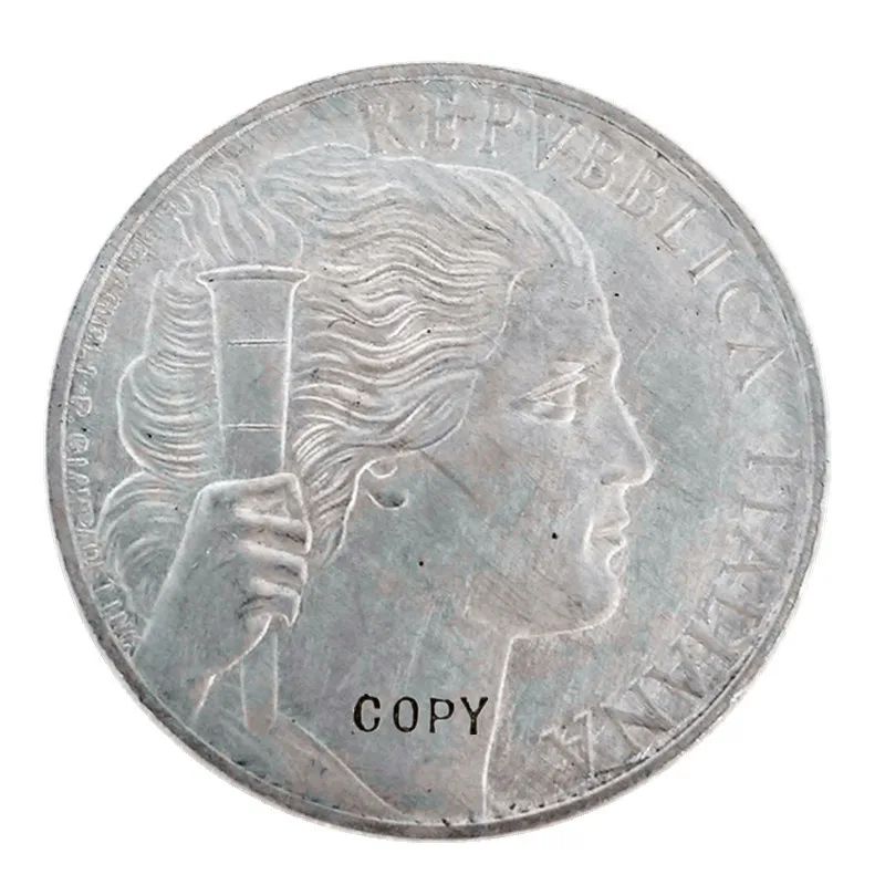 1946,1947 Italia 5 Lire Copia de aluminio moneda