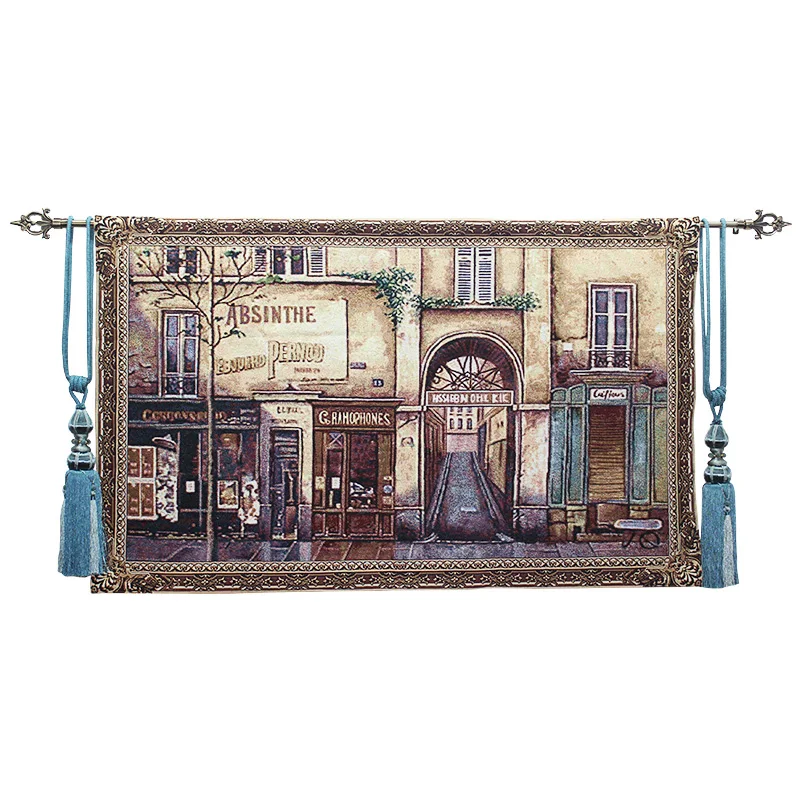 

Belgium Tapestries The Sitting Room Tapestry European-Style Paintings Art Murals The Afternoon Old Street 90*138CM