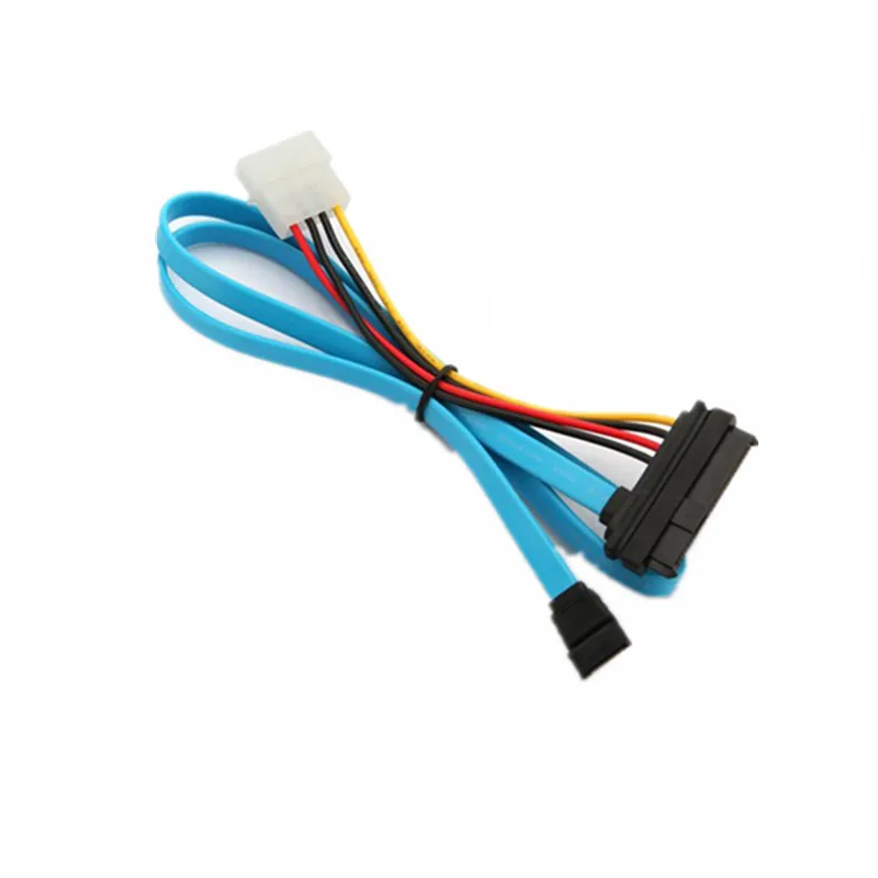 

SAS to SATA Cable SFF-8482 Mini SAS 29Pin SCSI to SATA 7Pin with LP4 Molex IDE 4Pin Hard Drive Converter Cable 70CM