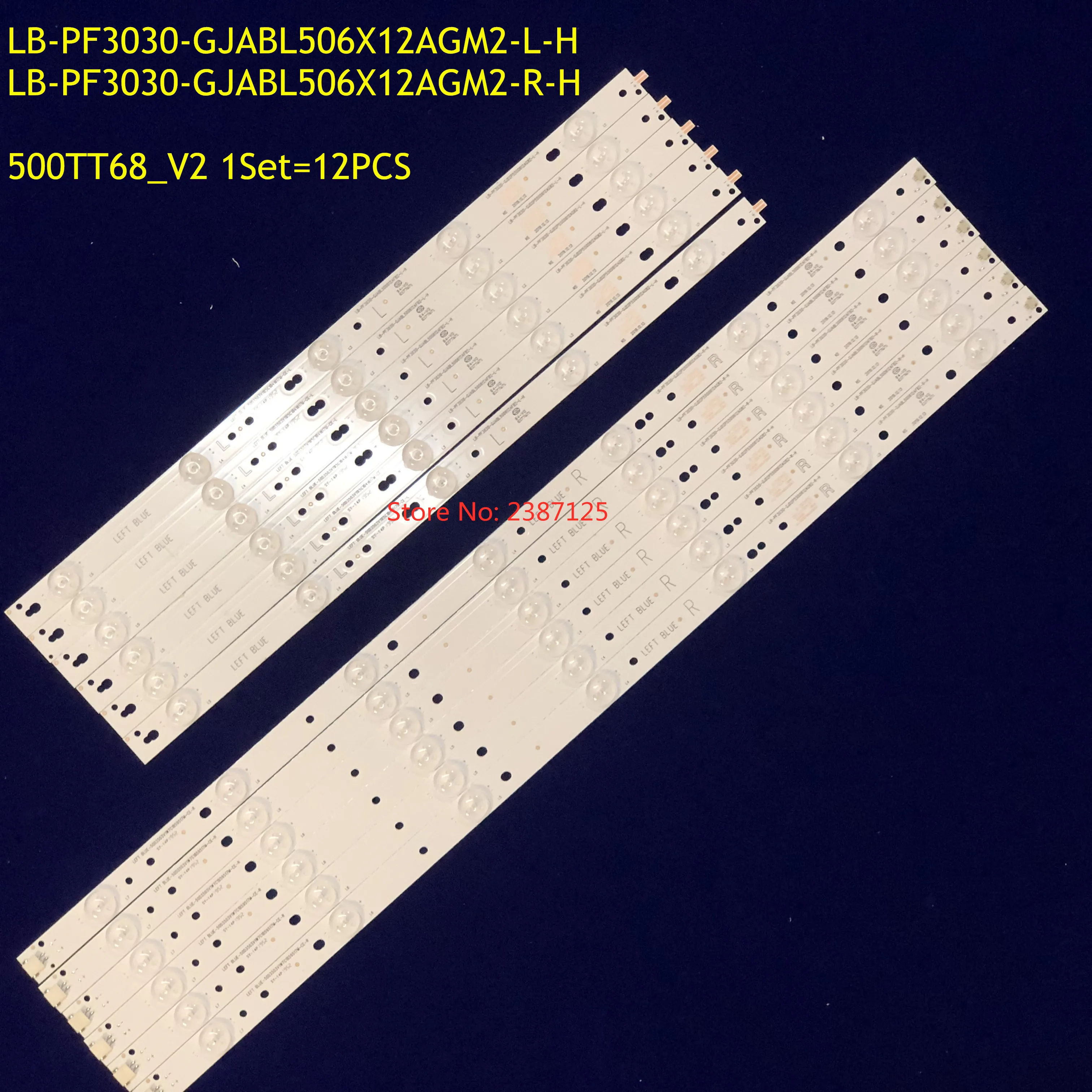 

LED Backlight Strip 500TT67 500TT68_V2 LB-PF3030-GJD2P5500612AG82-L/R-H For 50PUF6650/T3 50PUF6631/T3 LE50U7876 50PUF6102/T3