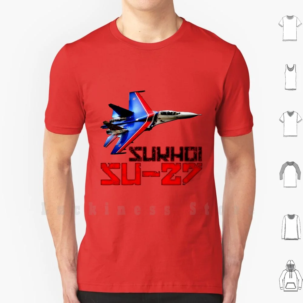 Sukhoi Su-27 T Shirt Men Cotton Cotton S-6xl Airplane Plane Jet Russia Russian Sukhoi Flanker Cold War Communist