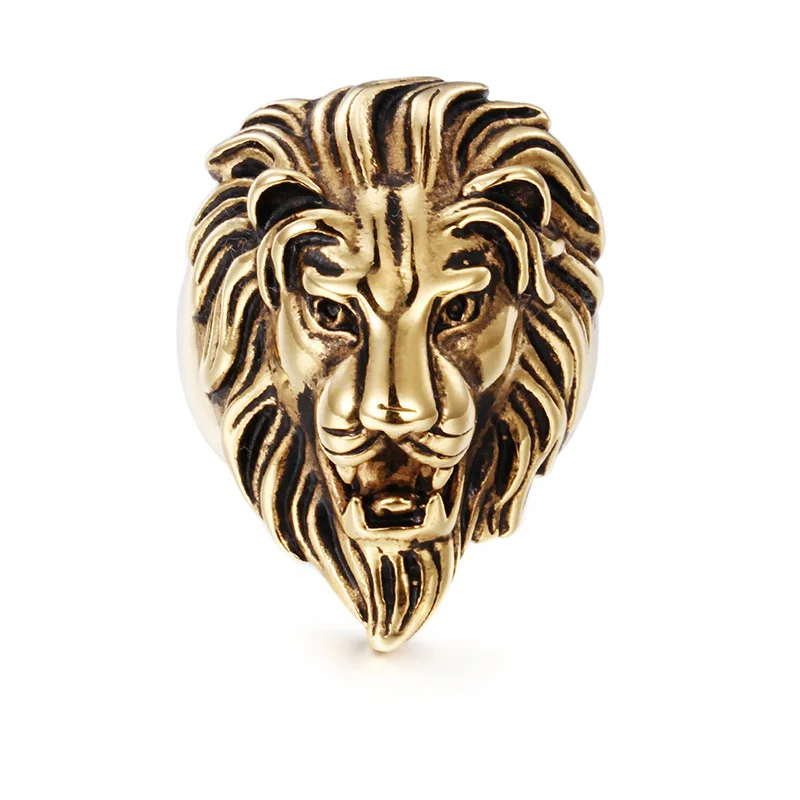 Europe And the United States Stainless Steel Ring men \'s Jewelry Wholesale Domineering Lion Head