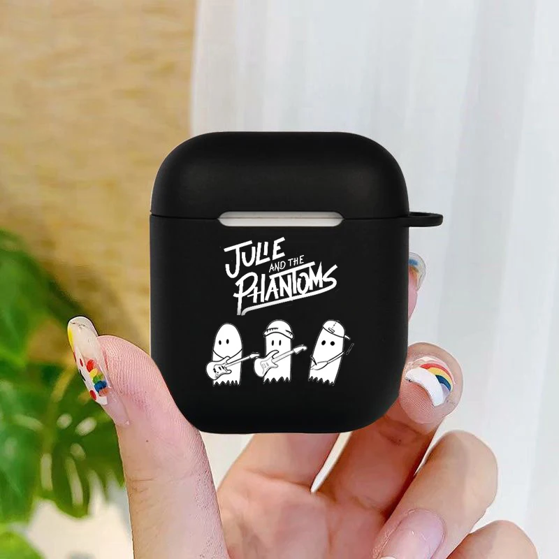 Julie and The Phantoms Soft silicone TPU Case For AirPods Pro 1 2 3 Black Silicone Wireless Bluetooth Earphone Box Cover