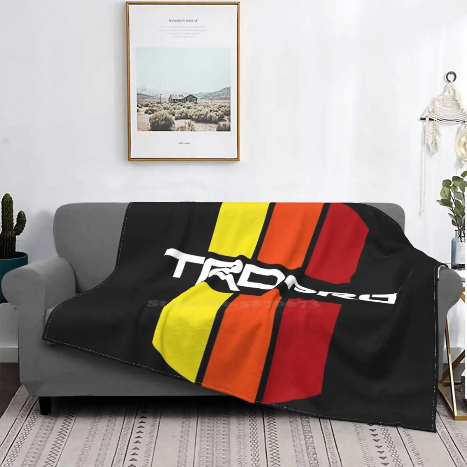 Trd Pro 4Runner Retro Stripes Badge Vintage Sr5 Trd Pro 5Th Generation Shaggy Throw Soft Warm Blanket Sofa/Bed/Travel Love