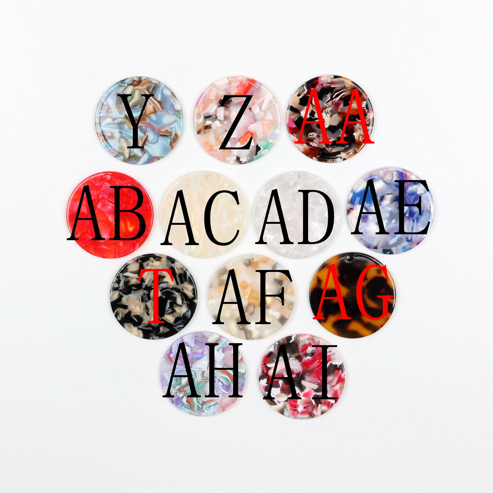 Tortoise Shell Beads,Acetate Acrylic Earring Charms,Circle Coin Shaped Pendants,Jewelry findings,Earrings Parts,37MM ACE233