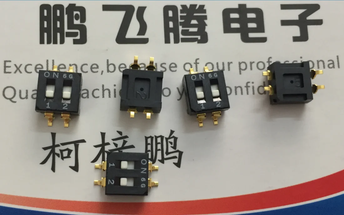 1PCS Imported Japanese COPAL CFS-0201TB patch 2.54 pitch DIP switch 2-bit 2P flat dial code