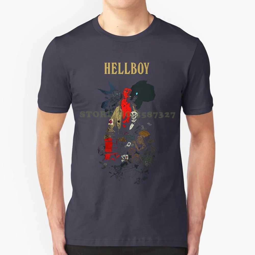 Hellboy Comics T Shirt , Premium Cotton Tee , Men's All Sizes Fashion Tshirts Summer Straight 100% Cotton