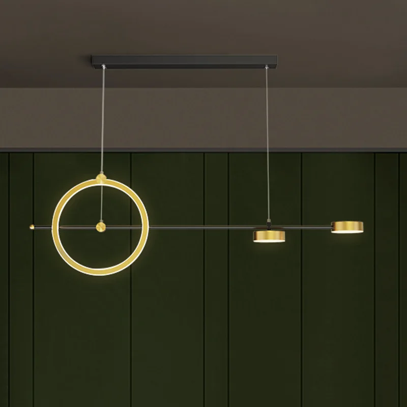 

Nordic LED Chandeliers Restaurant Bar Living Room Lighting Fixtures Gold White Glass Minimalist Dropshipping Cord Pendant