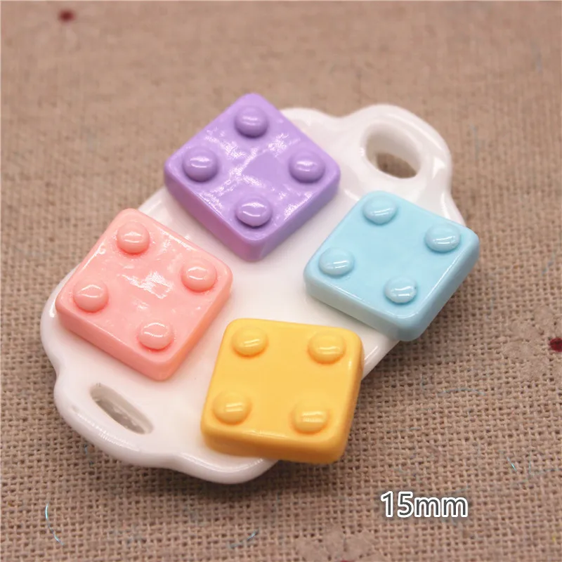 20pcs Mixed Resin Mini Jigsaw Puzzle Flat back Cabochon DIY Craft Scrapbook Jewelry Accessories