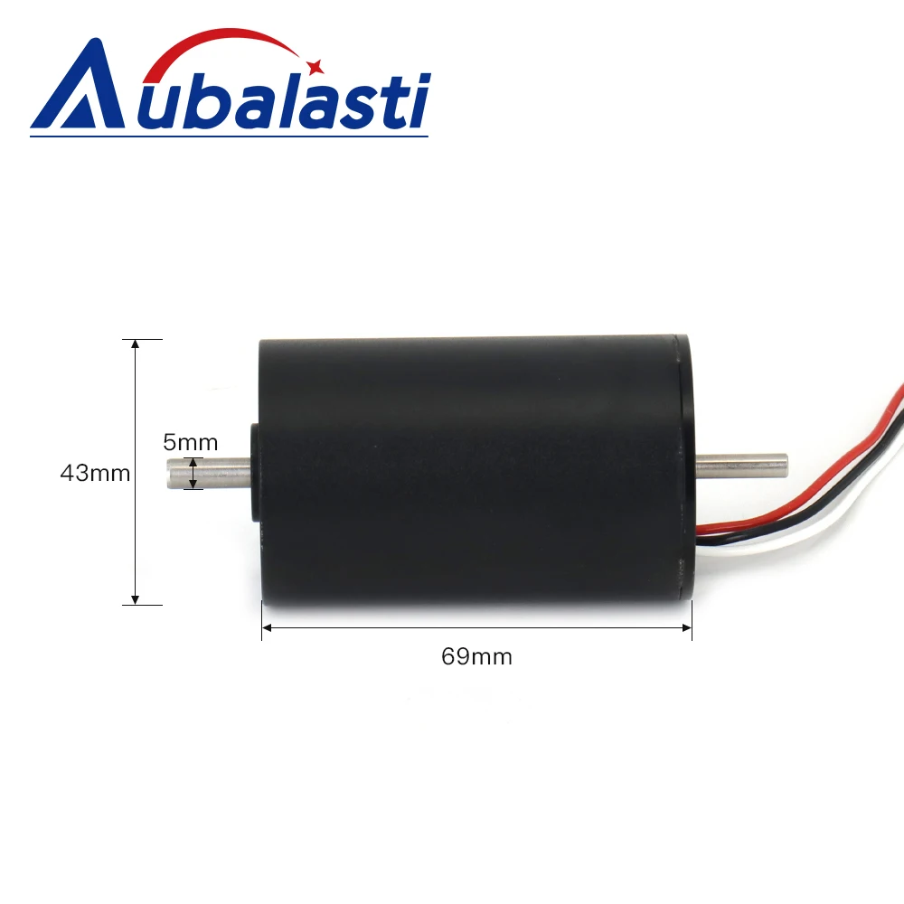 Aubalasti Vibrating Knife Motor EC4370 16000rpm 120w Voltage 24V Shaft for Small Machine Tool Spindle and Vibrating Knife