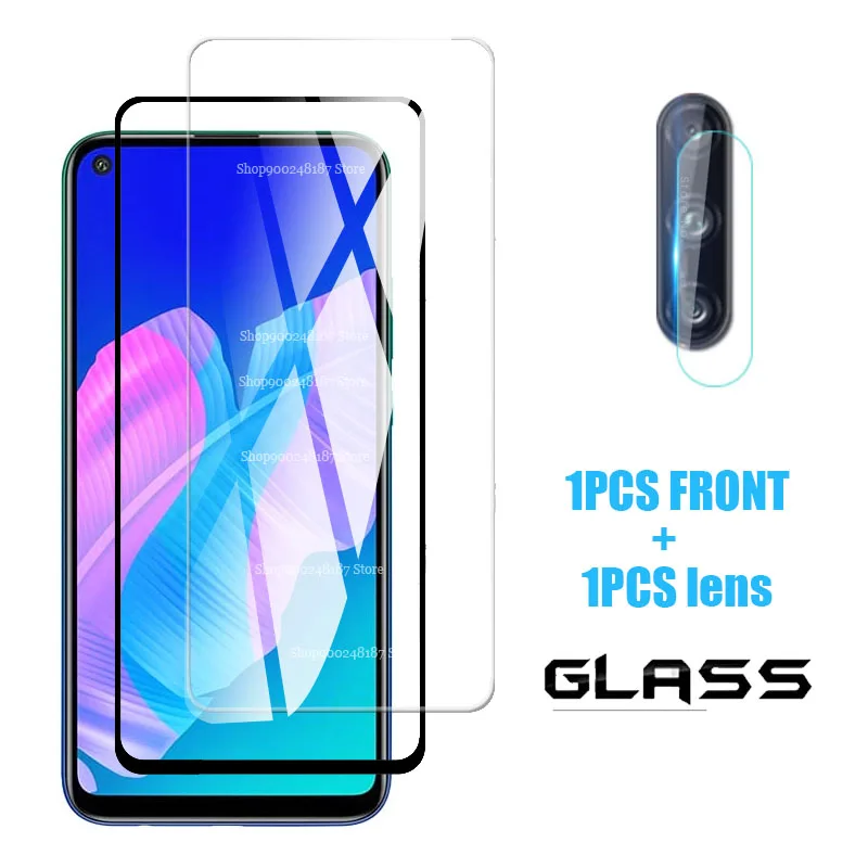 2in1 tempered glass ON for Huawei Y7P protective glass huwei y7p ART-L28 ART-L29 Y7 Y 7 P screen protector camera lens film glas