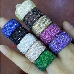 Luxury Pave 400pcs Lab Diamond Ring 925 sterling silver Jewelry Engagement Wedding band Rings for Women Bridal Party accessory