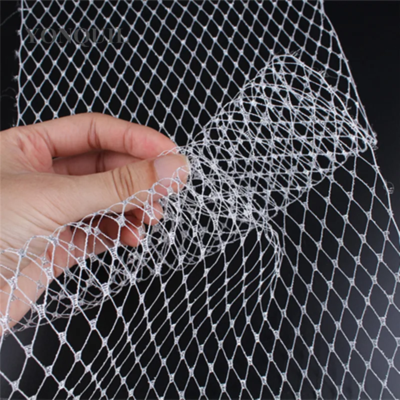 Velos de jaula de pájaros para novia, accesorios para el cabello de 23CM de ancho para sombreros de boda, Material de malla fascinador de tela DIY