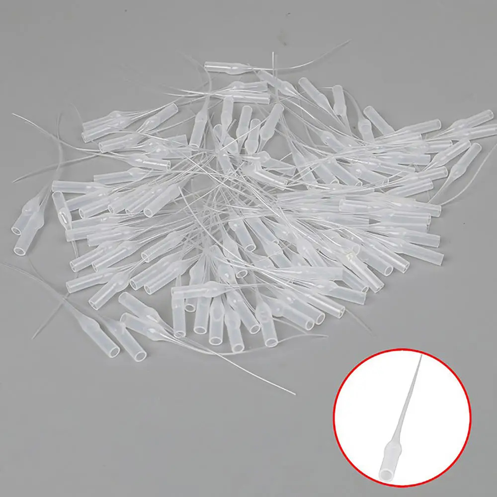 100 Stuks Lijm Micro-Tips Plastic Lijm Fles Tips Lijm Extender Precisie Applicator Voor Crafting Lab