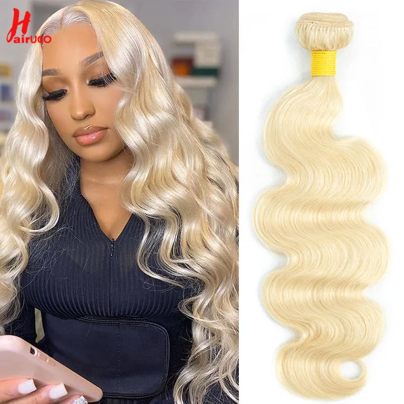 

#613 Body Wave Blonde Hair Bundles Brazilian Blonde Human Hair Bundles Blonde Hair Weaving HairUGo Brazilian 10-30 Inches 12A