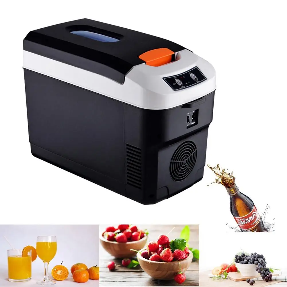 10L Small Refrigerator 12V 24V Car Home Dual-use Refrigerator Outdoor Camping Refrigerator Portable Cooler Skin Care Fridge