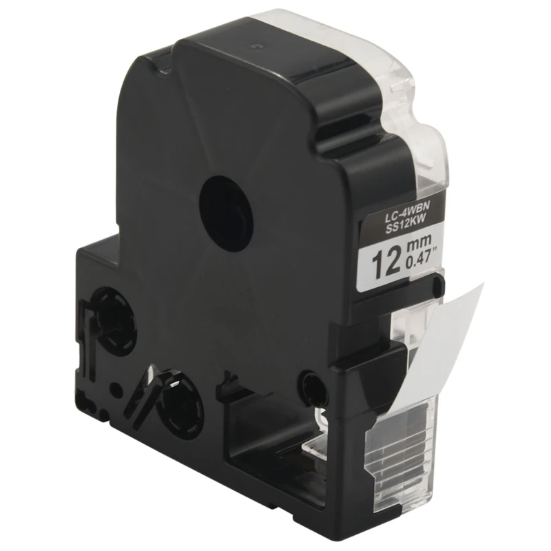 5 حزمة استبدال LK-4WBN LC-4WBN9(SS12KW) تسمية الأشرطة لإبسون LabelWorks LW300 LW400 LW500 LW700 أسود على أبيض 1/2 بوصة X 26.2