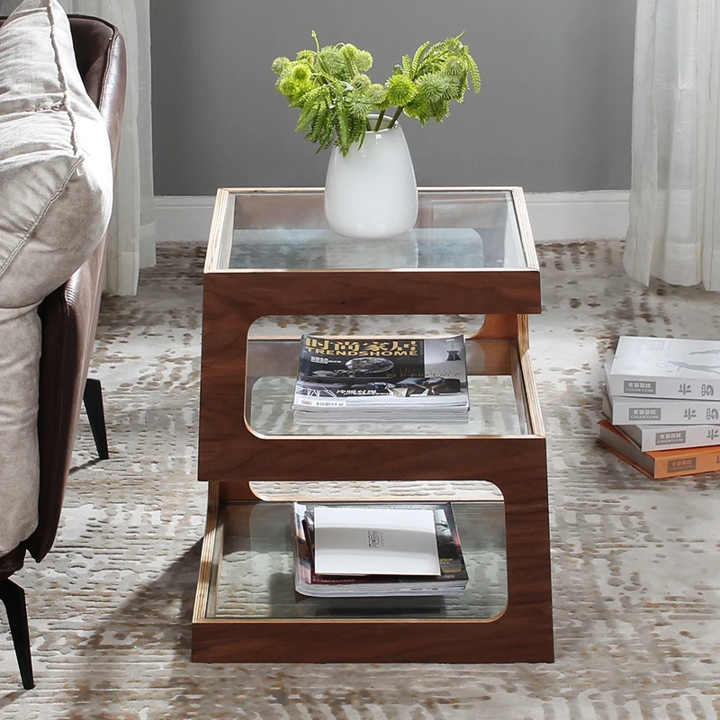 Hela Living Room Furniture Sofa Side Table Coffee Table Walnut Stalinite Bedside tables Night Tables