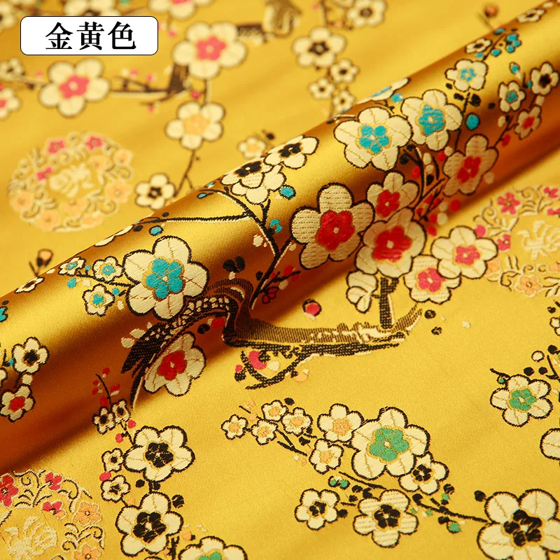 75cm Satin Clothing Fabrics Brocade Jacquard telas por metro Sewing Curtain Tablecloth Package DIY Needlework Material