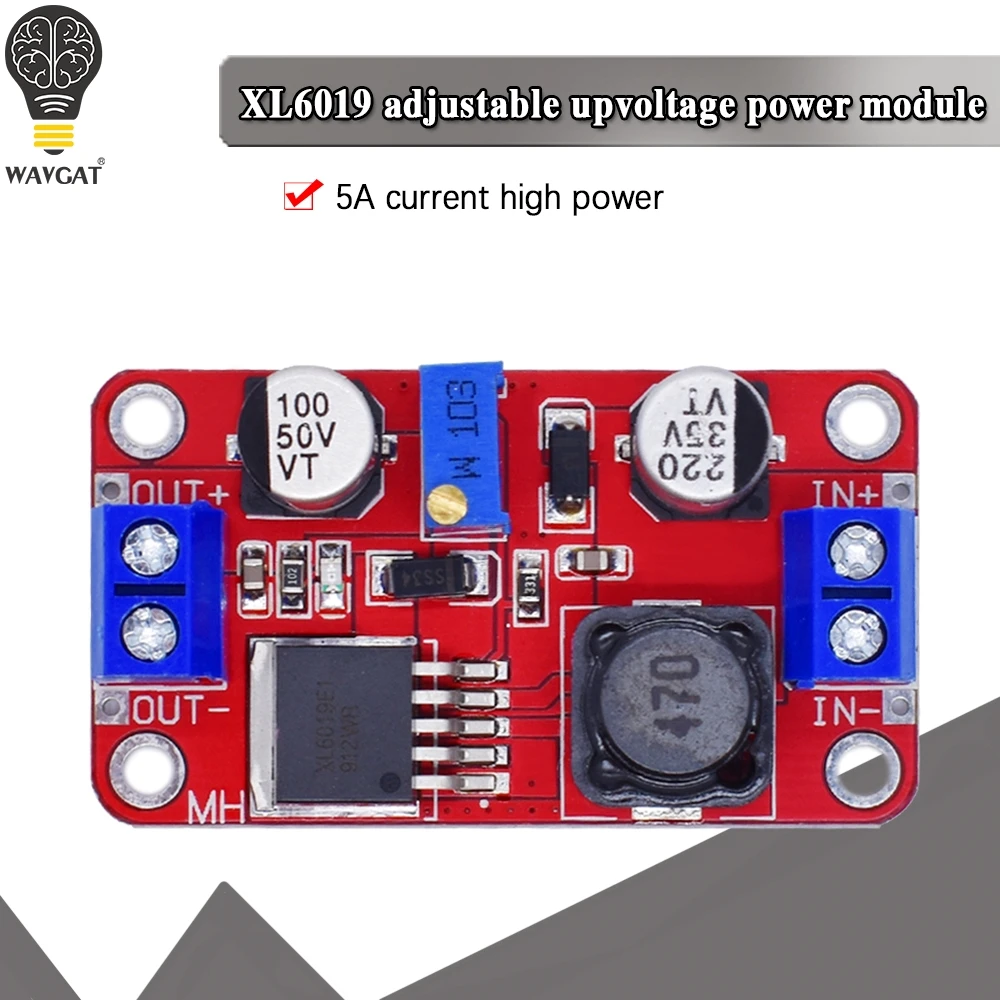 DC-DC Módulo de Alimentação do Módulo Booster, Saída Ajustável, Super LM2577, XL6009 Step-Up, Saída 5V, 12V, 24V, XL6019