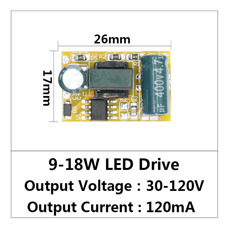 LED Driver 9W-18W Power Supply Constant Current 75mA-250mA Automatic Voltage Control Lighting Transformers For LED Lights DIY