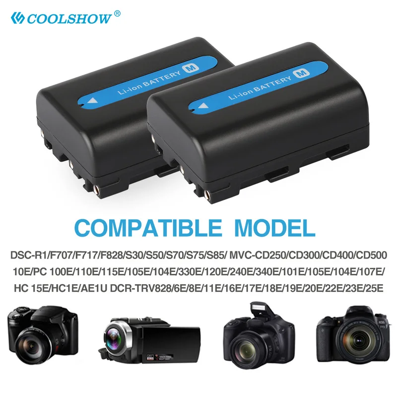 NP-FM50 NP FM50 Camera Battery 1800mah for Sony DCR-PC101 A100 Series DSLR-A100 MVC-CD200 FM55H FM30 FM51  NPFM50 Batteries