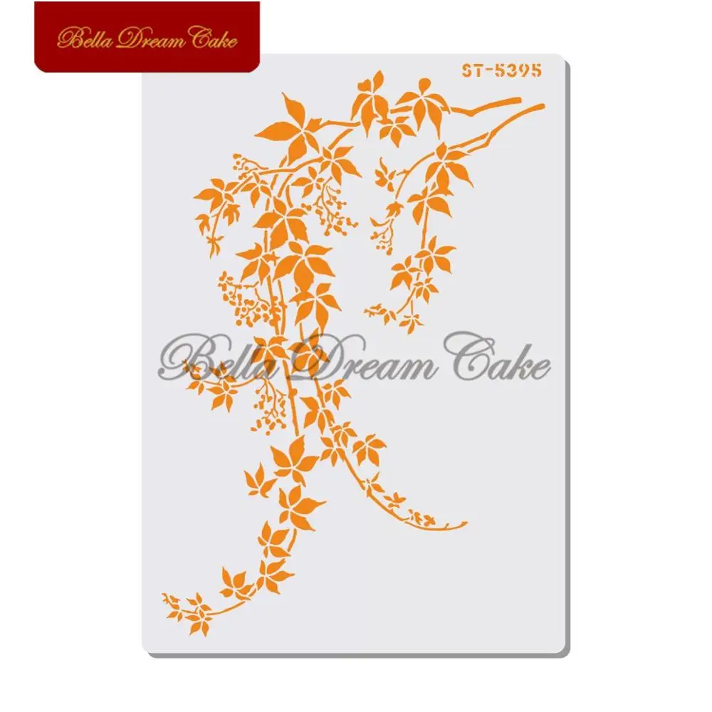 Vine Branch Leaf Cake Stencil For DIY Scrapbooking Painting Drawing Stencils Coloring Embossing Album Decorative Card Template