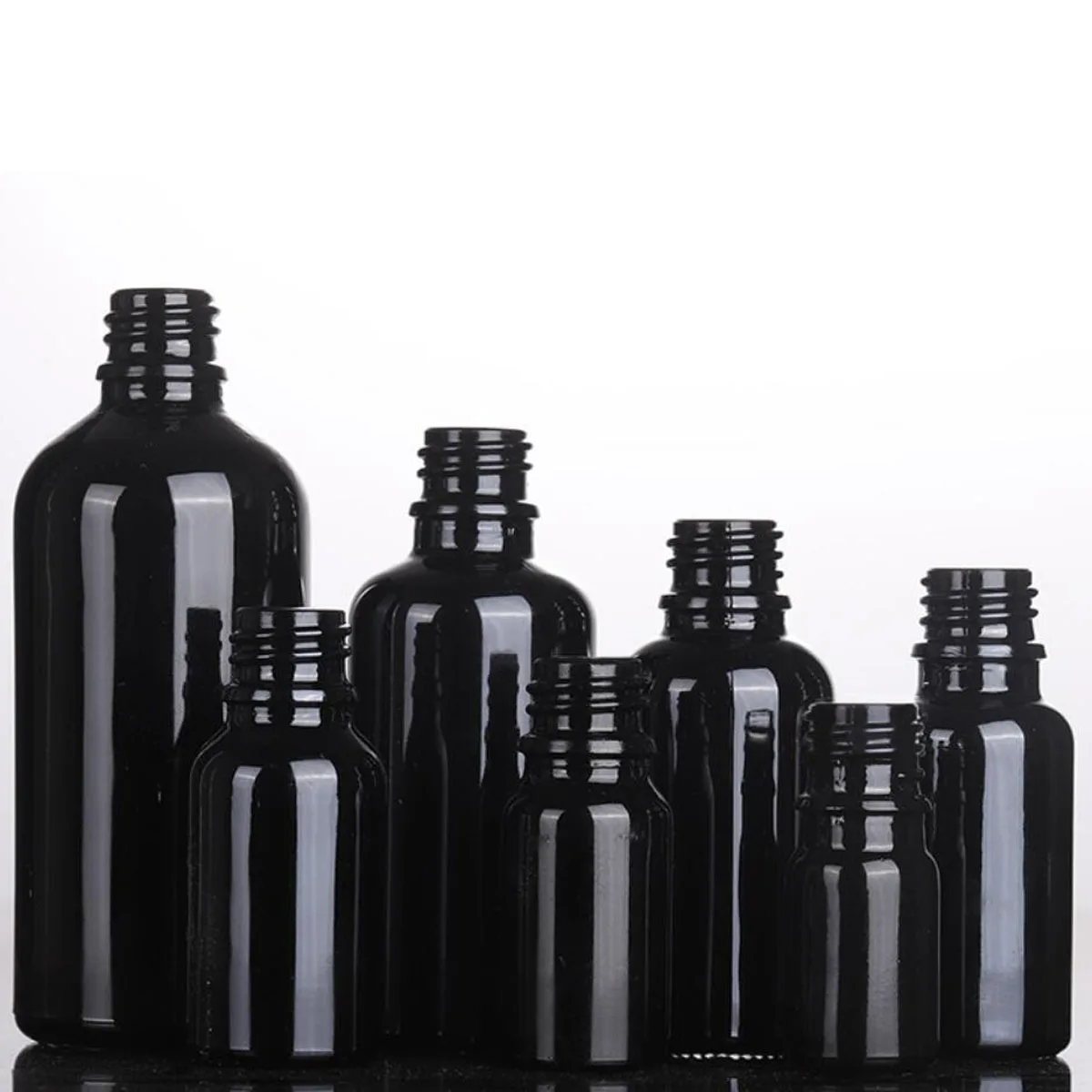 10X Frosted Black Glass Dropper Bottle Essential Oils 5ml to 100ML Matte Glass Dripper Portable Refillable Travel Bottle