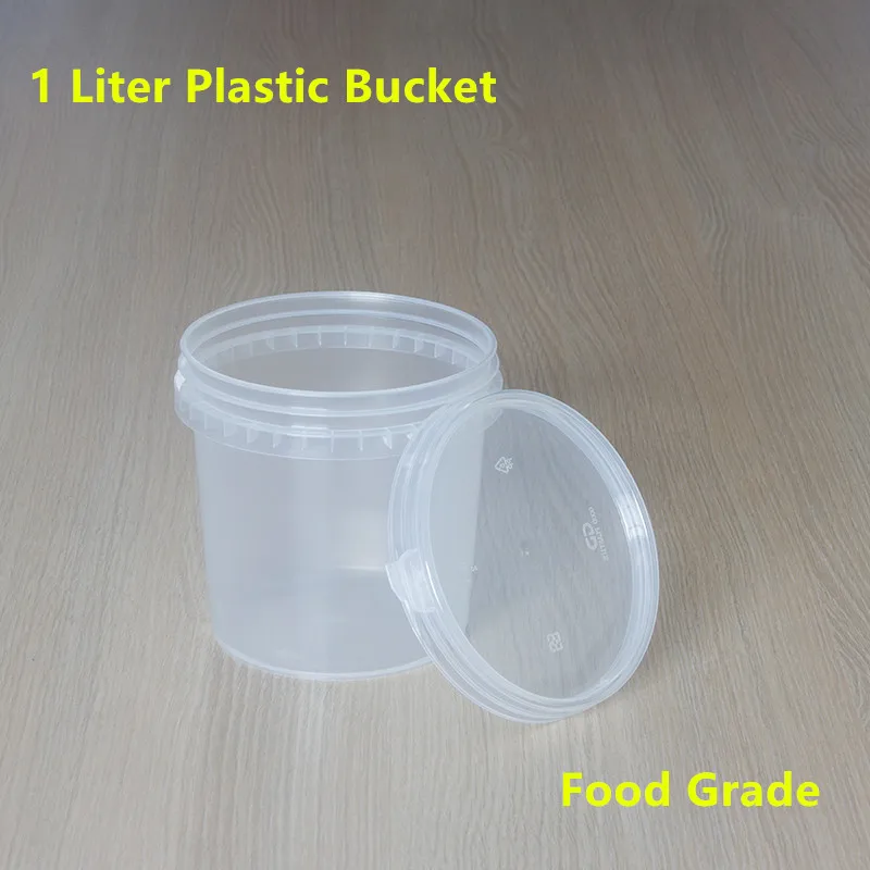 Thicken Food Grade 1L Plastic Bucket for Food Leakproof storage container for cotton candy Honey ice cream