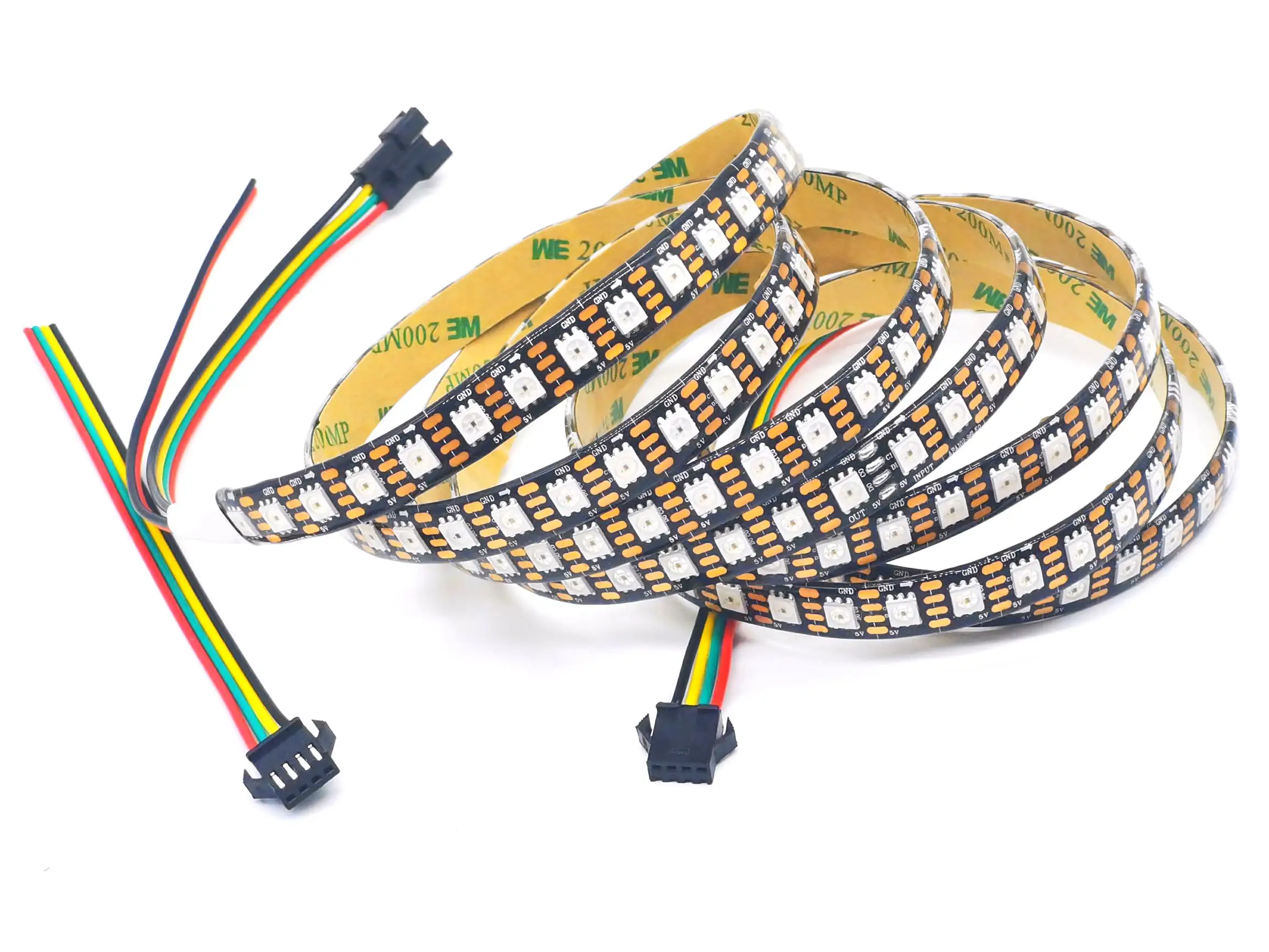 

5M SK9822 RGB Led Strip (Similar APA102) Fast DATA & CLOCK 96 leds/pixels/m Individual Addressable IP30/65/67 DC5V