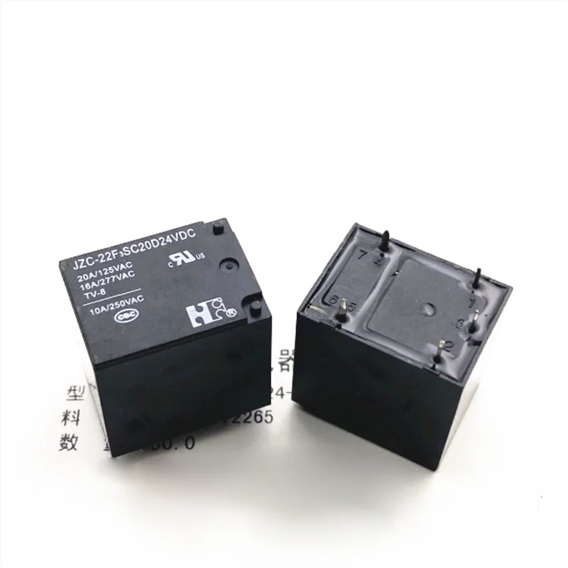 

HOT 24V relay JZC-22F3SC20D JZC22F3SC20D JZC 22F3SC20D 24VDC DC24V 24V 5PIN