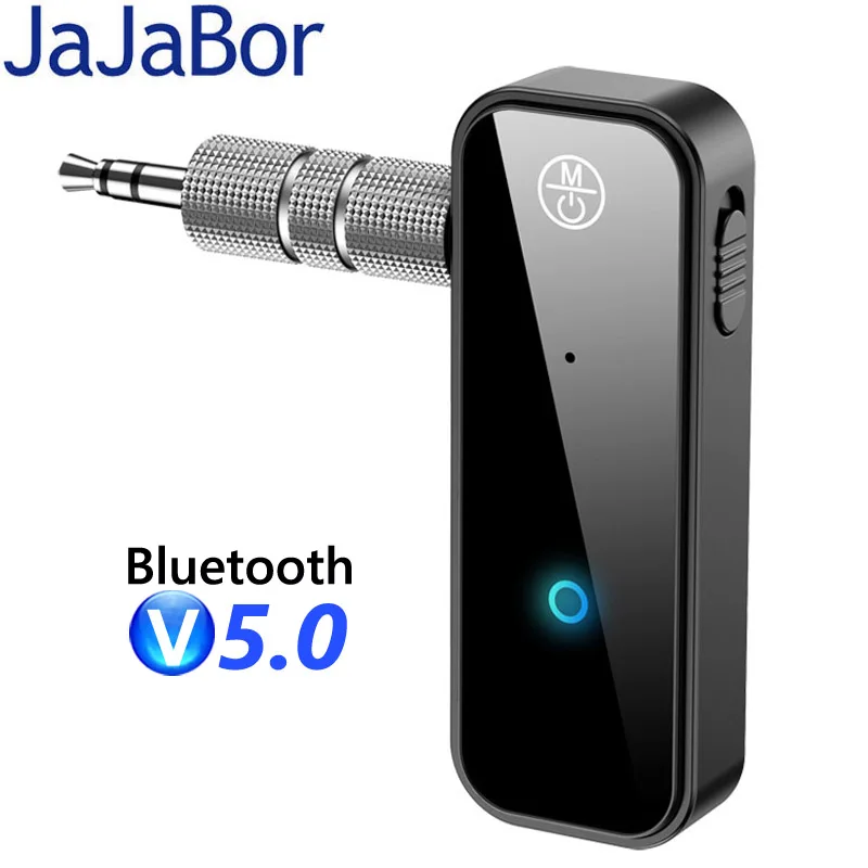 JaJaBor Bluetooth 5.0 Car Kit Receiver Adapter AUX Wireless Receiver Transmitter MP3 Music Player With Mic Handsfree