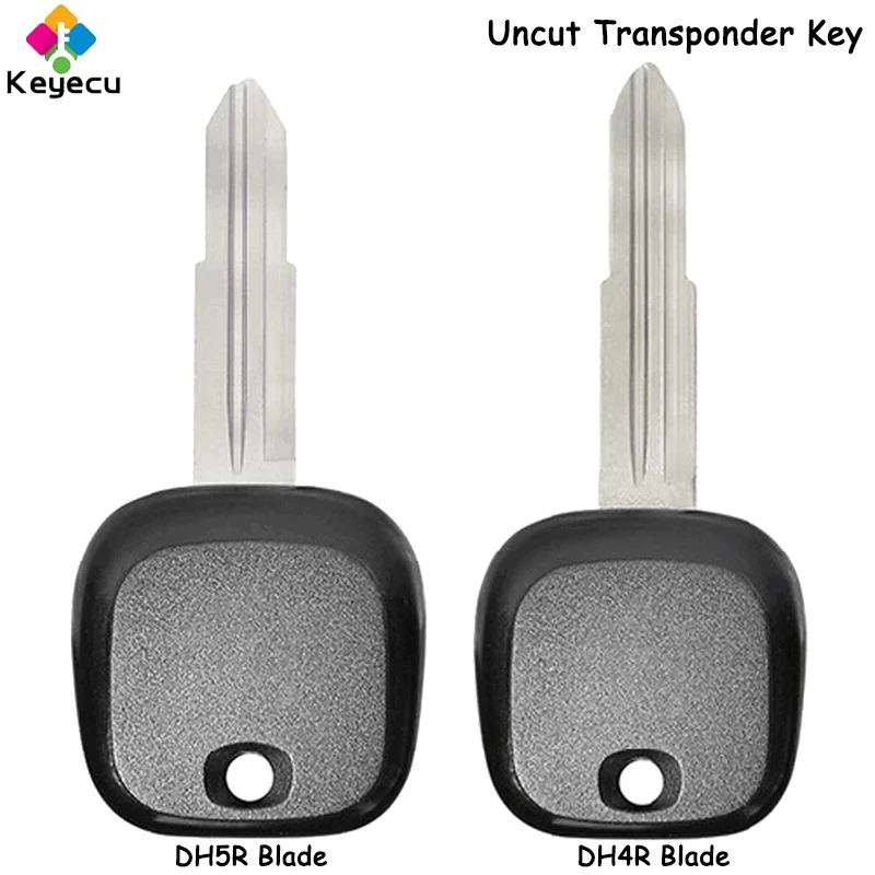 

KEYECU Uncut Transponder Chip Key Shell Fob 4C Chip DH4R DH5R Blade for Daihatsu Charade Copen Cuore Feroza Sirion Terios YRV