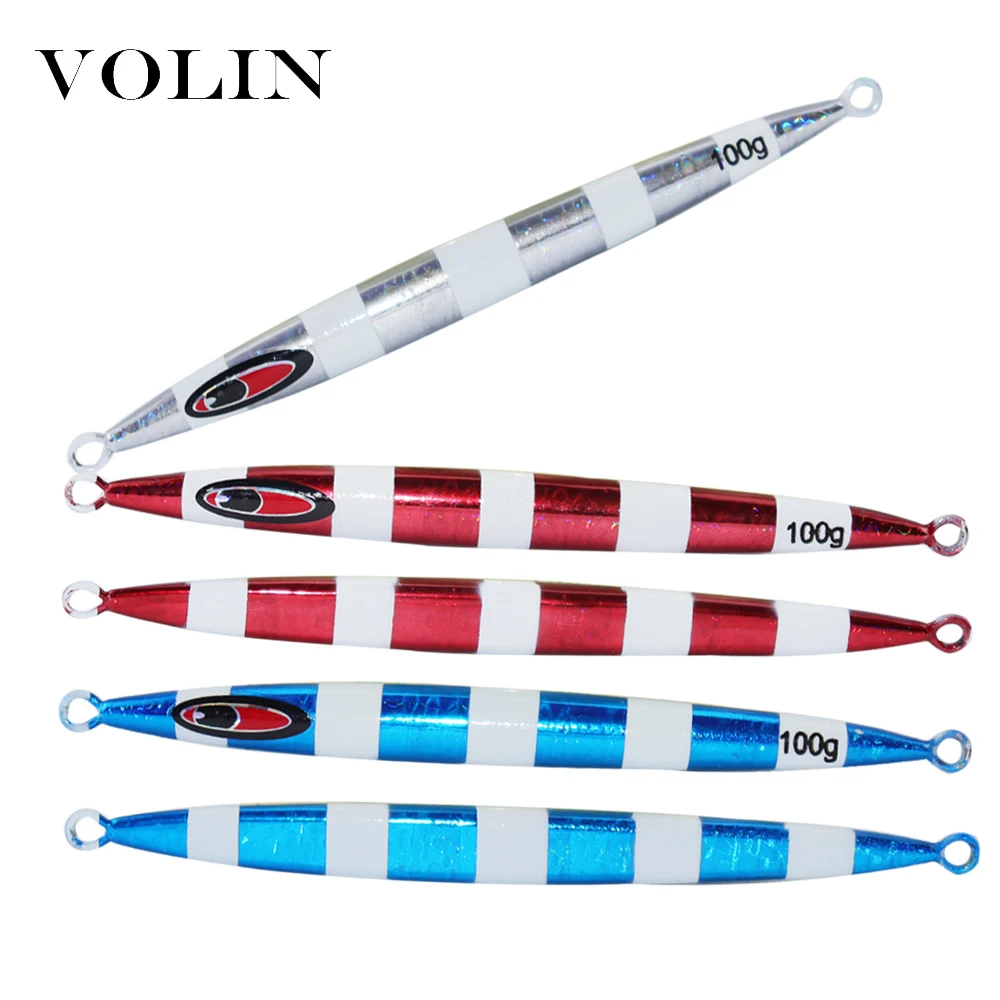 

VOLIN NEW Slow Jigging Metal Lure100g 150g 200g 250g 300g 400g Saltwater Metal Fishing Lure Artificial Bait